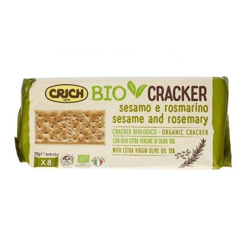Biocrackers with sesame & rosemary