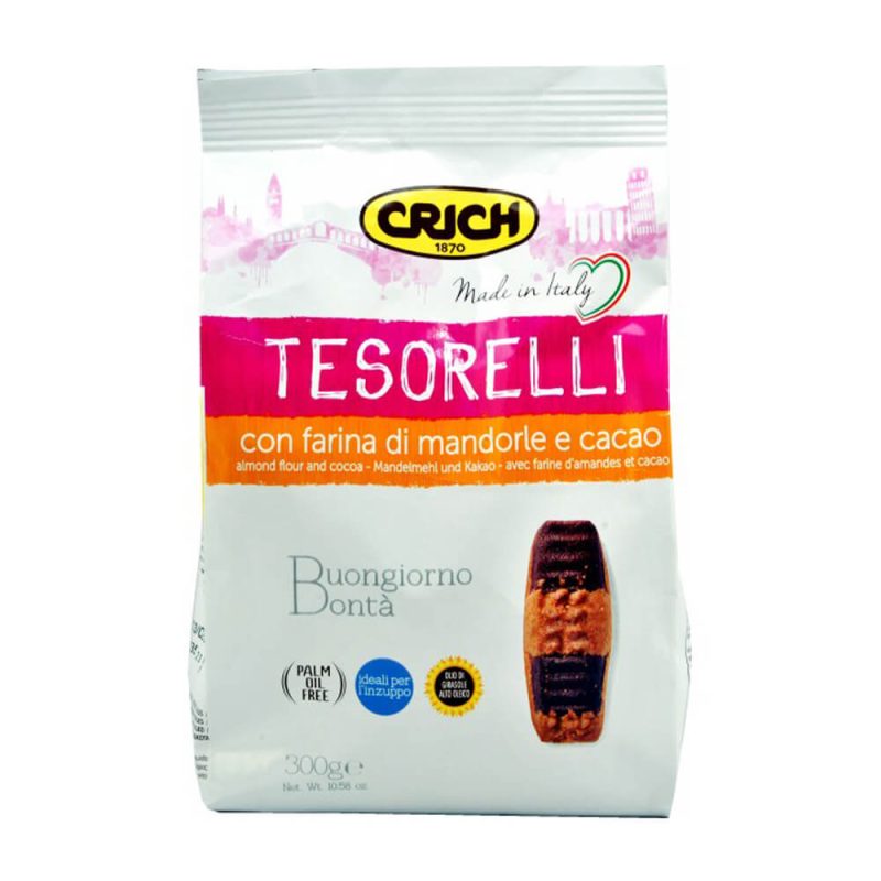 Tesorelli cookies with almond flour and cocoa
